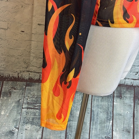 Betty Boop See Through Mesh Crop Top XL Goth Rocker Sexy Dark Princess Bikercore - Picture 9 of 15